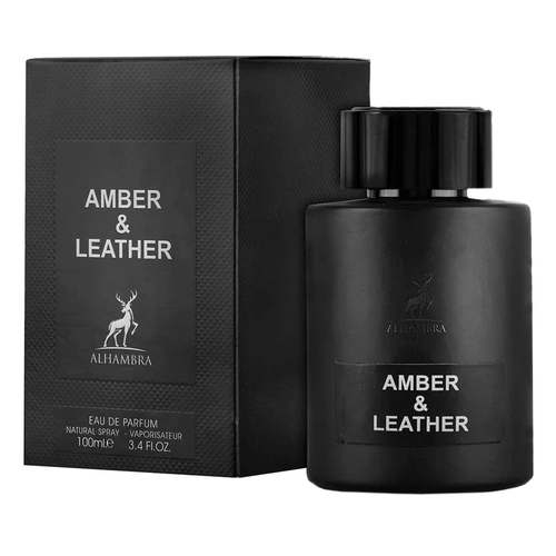 ادو پرفیوم مردانه الحمبرا مدل Amber and Leather حجم 100 میلیلیتر